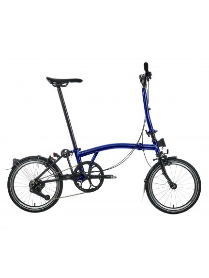 BROMPTON P Line Bolt Blue Lacquer 12-Speed sulankstomas dviratis su aukštu vairu